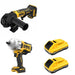 DeWalt DCF961B High Torque Impact Wrench W/ DCB2104-2 and DCG402B ATOMIC Angle Grinder