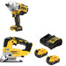 DeWalt DCF961B 20V MAX Impact Wrench Kit W/ DCS334B Jig Saw and FREE DCB205 Battery Kit