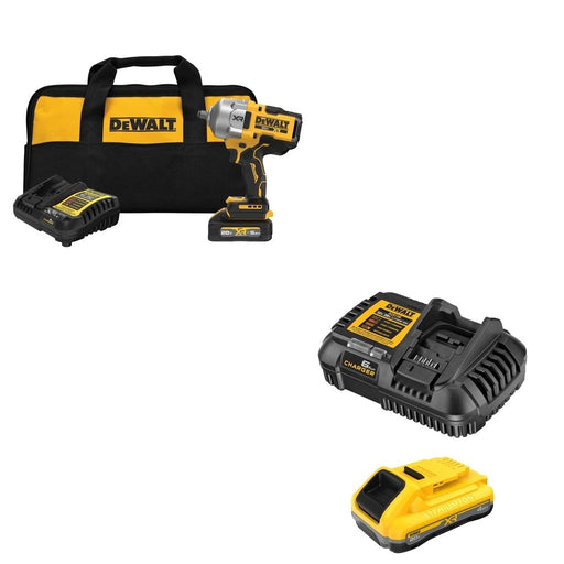 DeWalt DCF961GH1 20V MAX XR 1/2 in. High Torque Impact Wrench Kit W/ DCB2104C POWERPACK 4Ah Kit