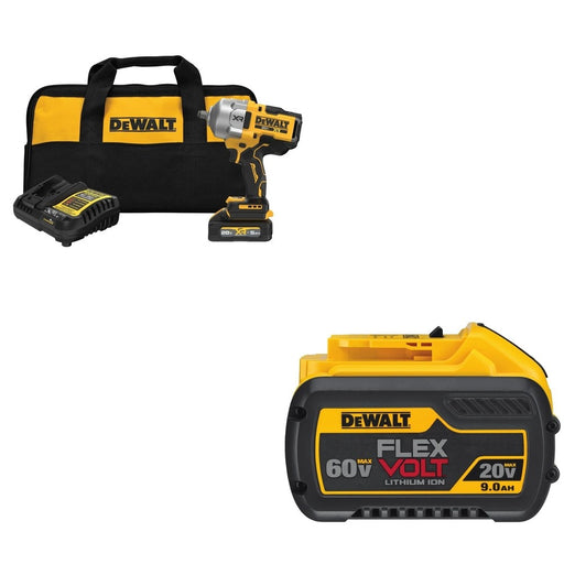 DeWalt DCF961GH1 20V MAX XR 1/2 in. High Torque Impact Wrench Kit W/ DCB609 9.0Ah Battery