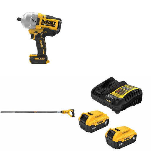 DeWalt DCF964B 20V MAX Impact Wrench Kit W/ DCE531B Pencil Vibrator and FREE DCB205-2C Battery Kit