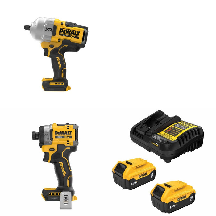 DeWalt DCF964B 20V MAX Impact Wrench Kit W/ DCF860B Impact Driver and FREE DCB205-2C Battery Kit