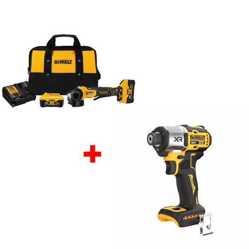 DeWalt DCG413R2 20V Angle Grinder Kit W/ FREE DCF845B 20V MAX Impact Driver