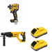 DeWalt DCB2104-2 20V MAX XR POWERPACK 4Ah Battery 2-Pack W/ DCH133B and DCF860B Impact Driver