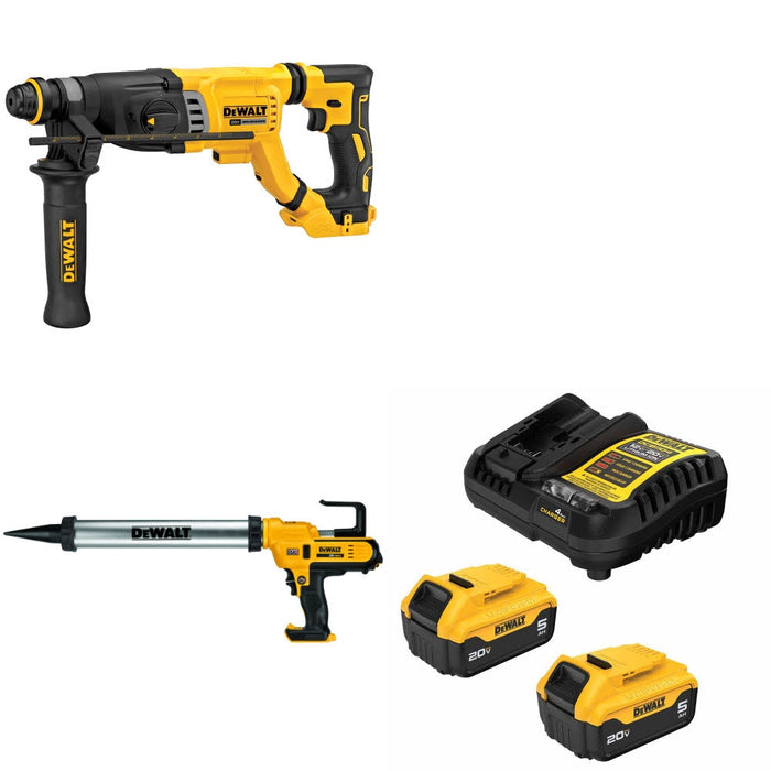 DeWalt DCH263B Rotary Hammer Kit W/ DCE580B Adhesive Gun and FREE DCB205-2C Battery Kit