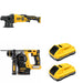 DeWalt DCM848B Random Orbit Polisher W/ DCH273B SDS-Plus Rotary Hammer and DCB2104-2