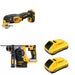 DeWalt DCH273B SDS-Plus Rotary Hammer W/ DCB2104-2 and DCS356B Oscillating Multi-Tool