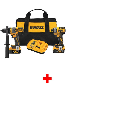 DeWalt DCK2100P2 20V MAX 2-Tool Combo Kit w/ FREE DCB205-2 20V MAX Battery 2Pk