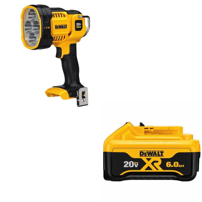 DeWalt DCB206 20V MAX XR 6.0Ah Battery W/ DCL043 LED Spotlight