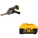 DeWalt DCM200B 20V XR Bandfile, Bare W/ DCB206 20V MAX 6.0Ah Li-Ion Battery Pack