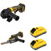 DeWalt DCB2104-2 POWERPACK 4Ah 2-Pack W/ DCM200B Bandfile Sander and DCG402B Angle Grinder