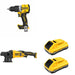 DeWalt DCM848B Random Orbit Polisher W/ DCB2104-2 POWERPACK 4Ah 2-Pack and DCD806B Hammer Drill