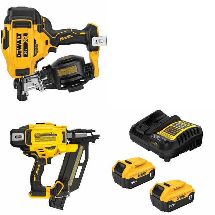 DeWalt DCN45RNB Roofing Nailer Kit W/ DCN920B Framing Nailer and FREE DCB205 Battery Kit