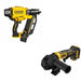 DeWalt DCN920B 20V MAX XR 21-Degree Framing Nailer W/ DCG402B ATOMIC Angle Grinder