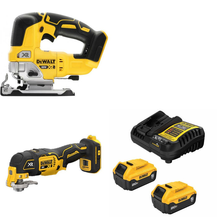 DeWalt DCS334B Jig Saw Kit W/ DCS356B Multi-Tool and FREE DCB205-2C Battery Kit