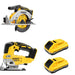 DeWalt DCB2104-2 POWERPACK 4Ah 2-Pack W/ DCS334B Jig Saw and DCS565B 6-1/2 in. Circular Saw