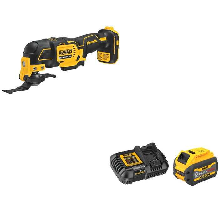 DeWalt DCS354B 20V MAX Multi-Tool, Bare W/ DCB606C 20V/60V MAX Starter Kit