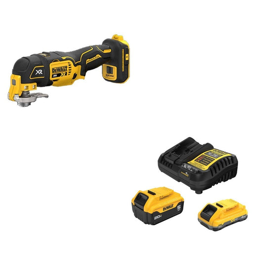 DeWalt DCB245-2C 20V MAX 4.0Ah and 5.0Ah Battery Starter Kit W/ DCS356B Oscillating Multi-Tool