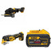DeWalt DCG440B 60V MAX 7 in. Grinder W/ DCB609 9.0Ah Battery and DCS356B Oscillating Multi-Tool