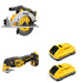 DeWalt DCB2104-2 POWERPACK 4Ah 2-Pack W/ DCS356B Oscillating Multi-Tool and DCS565B