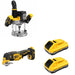 DeWalt DCW620B 20V MAX XR 2-1/4 HP Plunge Router W/ DCB2104-2 POWERPACK 4Ah 2-Pack and DCS356B