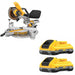 DeWalt DCS361B 7-1/4 in. Sliding Miter Saw W/ FREE DCB2104-2 4Ah Battery, 2 Pack