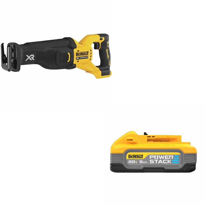 DeWalt DCS368B 20V MAX XR Reciprocating Saw W/ FREE DCBP520 20V Max 5Ah Battery