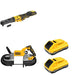 DeWalt DCS374B 20V MAX Deep Cut Band Saw W/ DCF510B and DCB2104-2 POWERPACK 4Ah 2-Pack