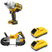 DeWalt DCF961B High Torque Impact Wrench W/ DCS374B and DCB2104-2 POWERPACK 4Ah 2-Pack