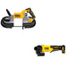 DeWalt DCS374B 20V MAX Deep Cut Band Saw W/ DCG408B Paddle-Switch Grinder