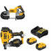DeWalt DCS374B Band Saw Kit W/ DCN45RNB Roofing Nailer and FREE DCB205 Battery Kit