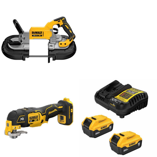 DeWalt DCS374B Band Saw Kit W/ DCS356B Multi-Tool and FREE DCB205-2C Battery Kit