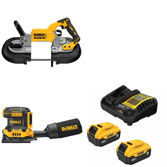 DeWalt DCS374B Band Saw Kit W/ DCW200B Sander and FREE DCB205-2C Battery Kit