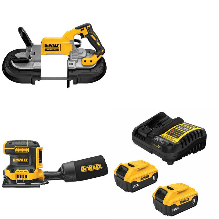 DeWalt DCS374B Band Saw Kit W/ DCW200B Sander and FREE DCB205-2C Battery Kit