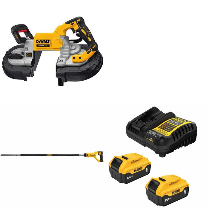 DeWalt DCS376B Bandsaw Kit W/ DCE531B Concrete Vibrator and FREE DCB205 Battery Kit