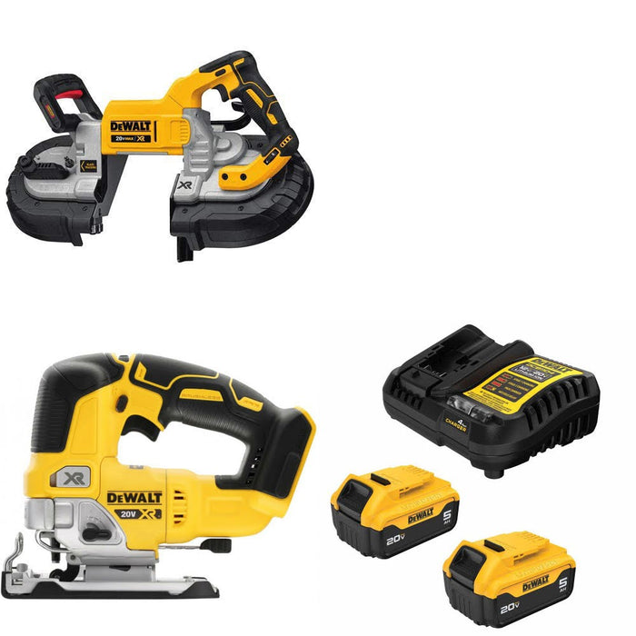DeWalt DCS376B Bandsaw Kit W/ DCS334B Jig Saw and FREE DCB205-2C Battery Kit