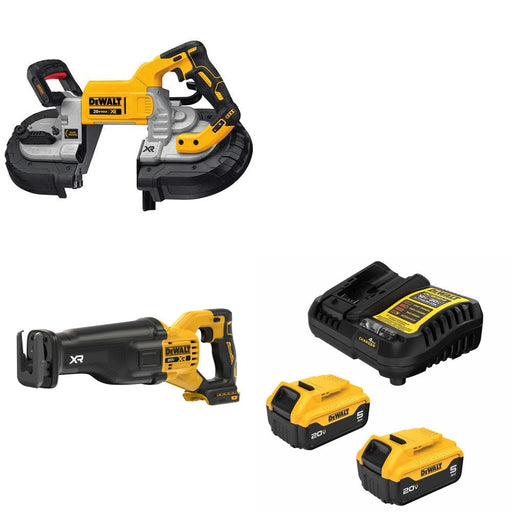 DeWalt DCS376B Bandsaw Kit W/ DCS384B Reciprocating Saw and FREE DCB205-2C Battery Kit
