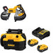 DeWalt DCS376B Bandsaw Kit W/ DCV581H Wet-Dry Vacuum and FREE DCB205-2C Battery Kit