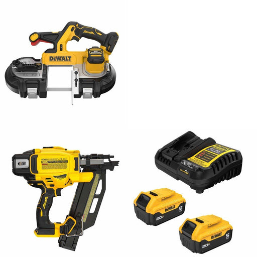DeWalt DCS379B Band Saw Kit W/ DCN920B Framing Nailer and FREE DCB205 Battery Kit