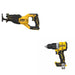 DeWalt DCD806B 20V MAX XR 1/2 in. Hammer Drill W/ DCS382B Reciprocating Saw