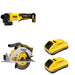 DeWalt DCB2104-2 POWERPACK 4Ah 2-Pack W/ DCS565B 6-1/2 in. Circular Saw and DCG408B