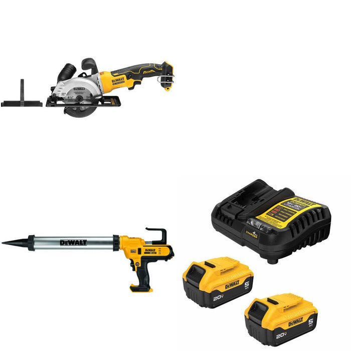 DeWalt DCS571B Circular Saw Kit W/ DCE580B Adhesive Gun and FREE DCB205-2C Battery Kit