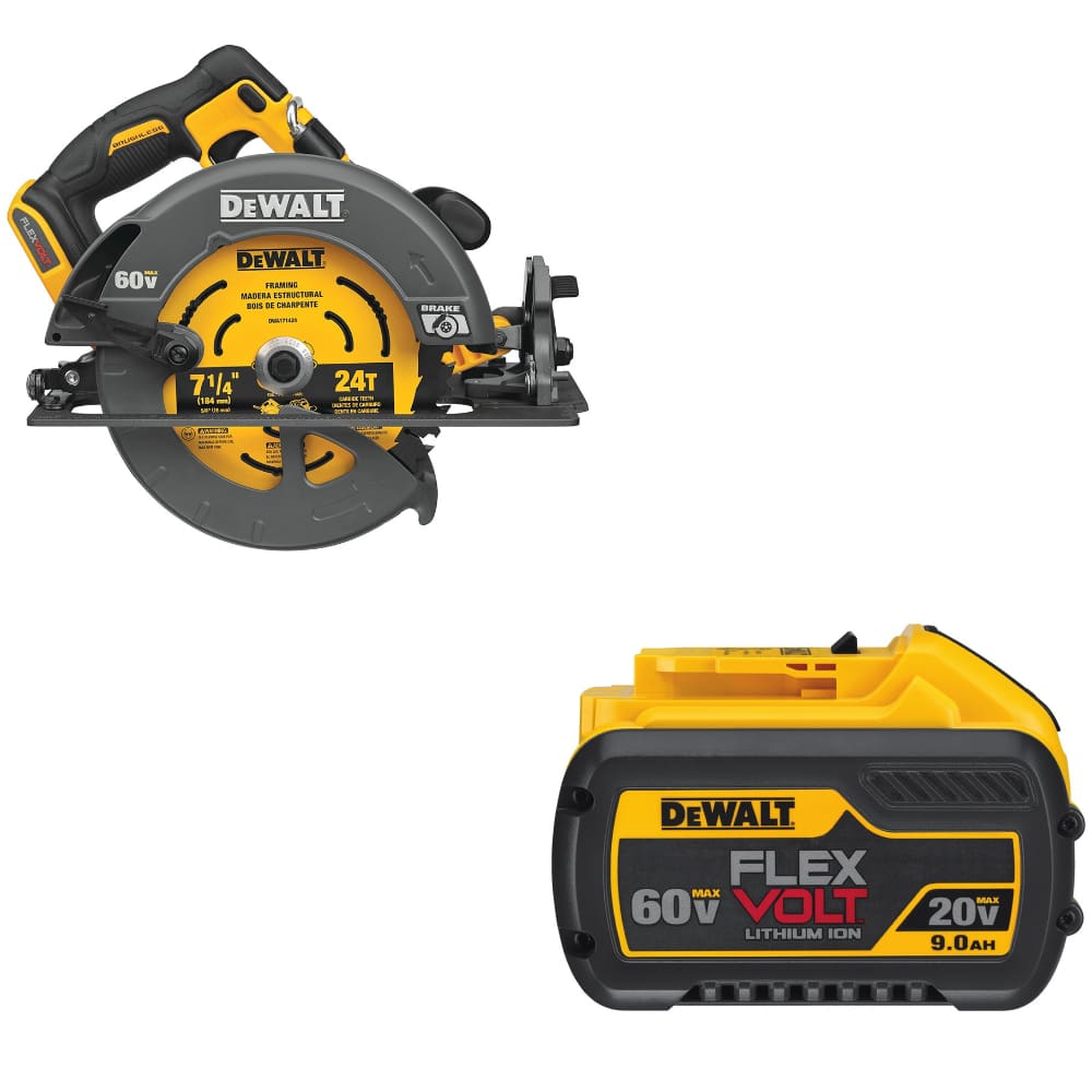 DeWalt DCS578B 60V Max 7-1/4" Circ Saw Bare w/ FREE DCB609 20V/60V MAX Battery