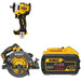 DeWalt DCS578B 60V MAX 7-1/4 in. Circular Saw W/ DCB609 9.0Ah Battery and DCF911B Impact Wrench