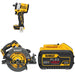 DeWalt DCS578B 60V MAX 7-1/4 in. Circular Saw W/ DCF921B Impact Wrench and DCB609 9.0Ah Battery
