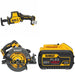 DeWalt DCS578B 7-1/4 in. Circular Saw W/ DCB609 9.0Ah Battery and DCS369B One-Handed Recip Saw