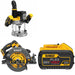 DeWalt DCW620B Plunge Router W/ DCS578B 7-1/4 in. Circular Saw and DCB609 9.0Ah Battery