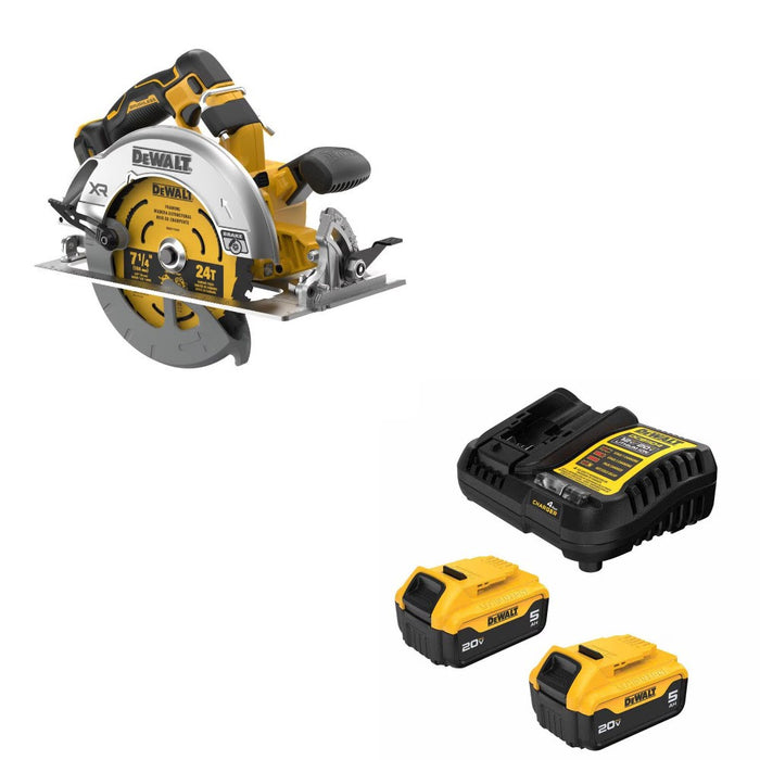 DeWalt DCS590B 7-1/4" Circular Saw Kit W/ FREE DCB205-2C 5Ah Battery Kit