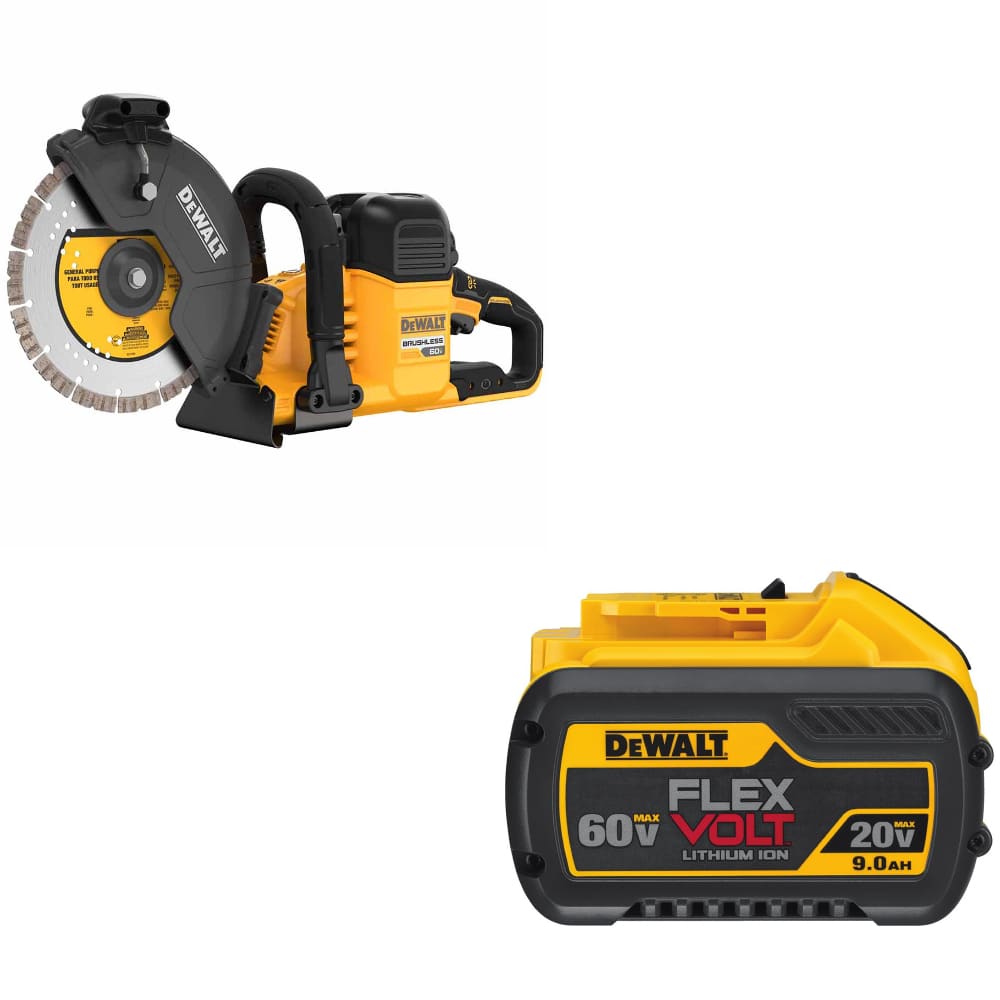 DeWalt DCS692B 60V MAX* 9" Cut-Off Saw w/ FREE DCB609 20V/60V MAX 9.0AH Battery