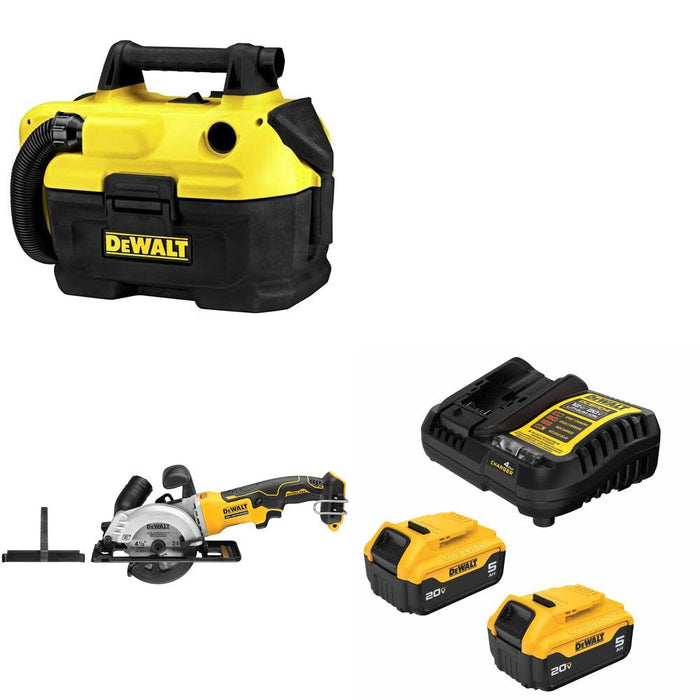 DeWalt DCV580H Vacuum Kit W/ DCS571B Circular Saw and FREE DCB205-2C Battery Kit